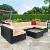 best choice products wicker sectional sofa