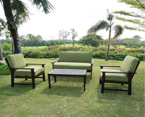 outdoor dark teak sofa set