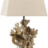 Cal Lighting Sand Stone Turtle Coral Lamp