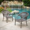 Malibu Grey Wicker Dining Chair