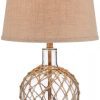 Rope Around Clear Glass Ball Table Lamp