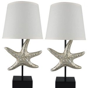 Urbanest Dusty Silver Starfish Table Lamps