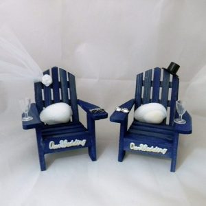 14-Blue-Adirondack-Chairs-Seashells-Cake-Topper-300x300 Beach Wedding Cake Toppers & Nautical Cake Toppers