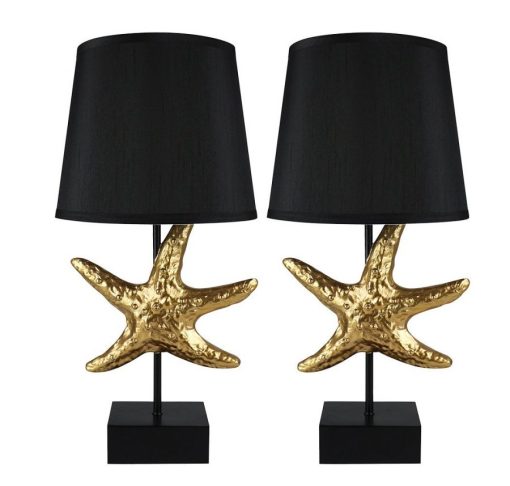 Urbanest Black Gold Starfish Table Lamps