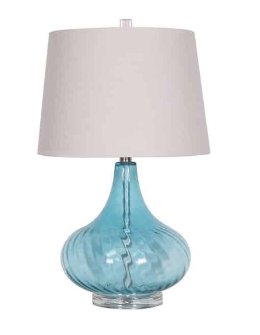 Elegant Designs Blue Glass Coastal Table Lamp