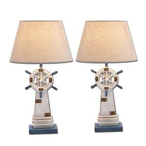 15-shipwheel-lighthouse-nautical-table-lamp-300x300 Best Coastal Themed Lamps