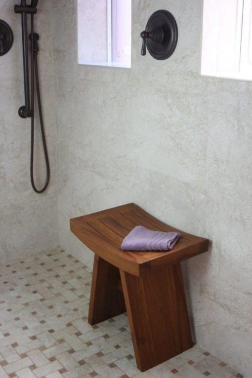 Original Asian Style 18" Teak Shower Bench
