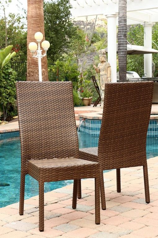 Abbyson Palermo Wicker Dining Chairs (4)