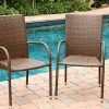 Abbyson Living Outdoor Wicker Chairs (Set of 2)