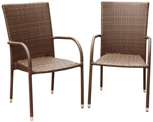 Abbyson Living Outdoor Wicker Chairs (Set of 2)
