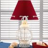 Red Shape Glass Caged Nautical Lamp