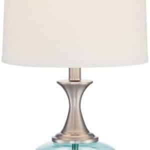Reiner Blue Glass and Steel Table Lamp