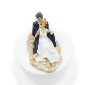 8-groom-bride-on-beach-wedding-cake-topper-300x300 Beach Wedding Cake Toppers & Nautical Cake Toppers