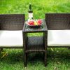 Merax Outdoor Patio Wicker Chair Set