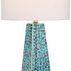 Possini Lorin Blue Mosaic Coastal Lamp