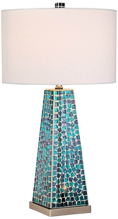 Possini Lorin Blue Mosaic Coastal Lamp