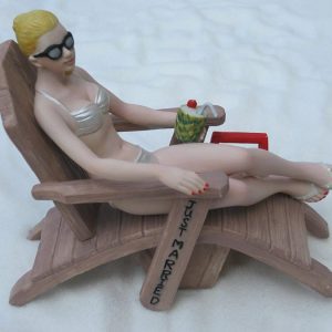 Beach Lounge Chairs Wedding Cake Topper