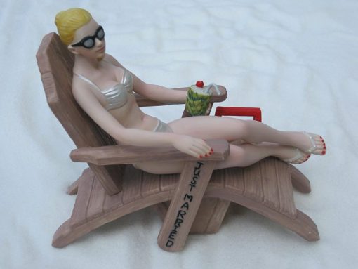 Beach Lounge Chairs Wedding Cake Topper