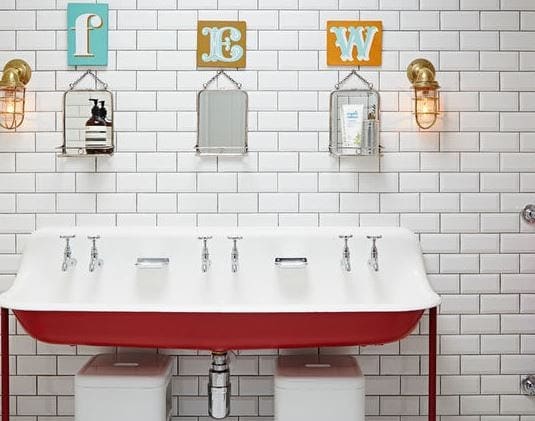 Eclectic-Bathroom-by-Godrich-Interiors 101 Indoor Nautical Lighting Ideas
