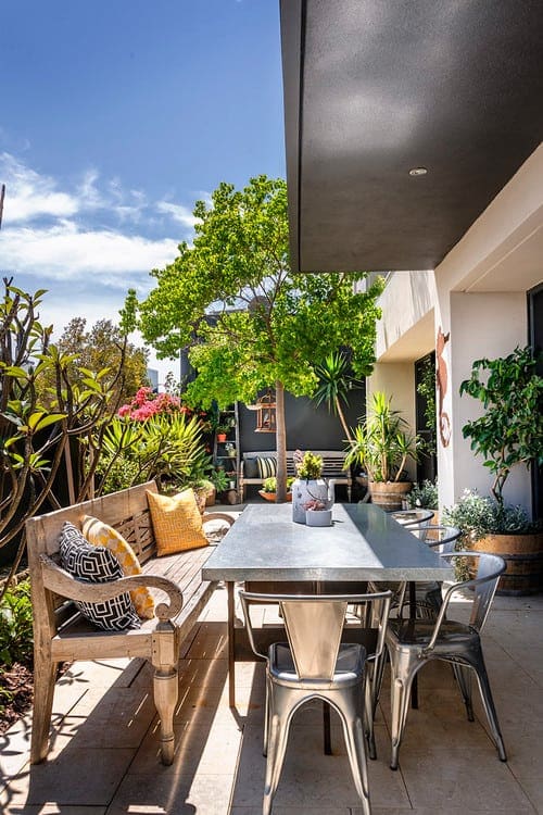 contemporary-patio-4 Indoor & Outdoor Teak Benches