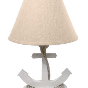DEI 19" White Anchor Nautical Lamp