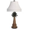 Tropical Brown and Green Palm Tree Lamp
