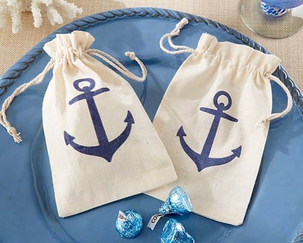 Anchor-Muslin-Favor-Bag-wedding-favor Nautical Wedding Favors