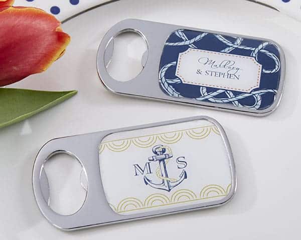 50×Nautical Lifesaver Bottle Opener with Tags Wedding Favors Souvenirs for Guest 