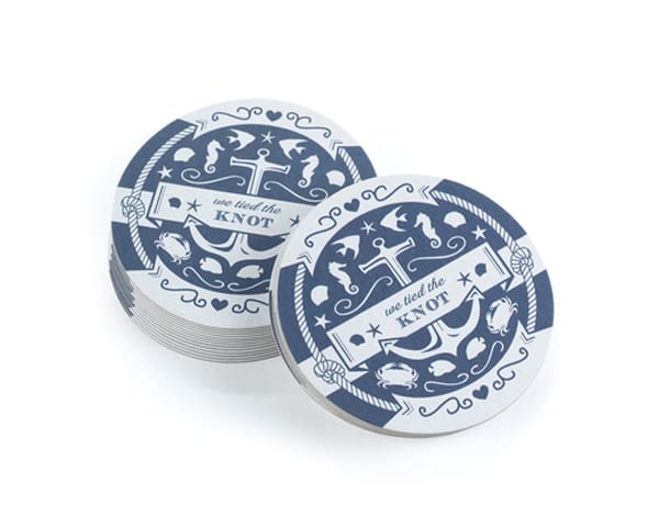We-Tied-the-Knot-Nautical-Coasters-favors Nautical Wedding Favors