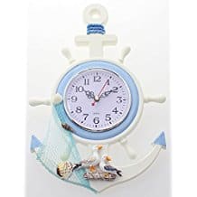anchor-shipwheel-nautical-wall-clock-5 Coastal Wall Clocks & Beach Wall Clocks