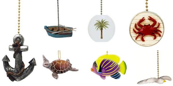 Coastal & Beach Ceiling Fan Pull Ornaments