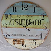 life-is-good-at-the-beach-wall-clock-1-1 Coastal Wall Clocks & Beach Wall Clocks