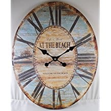 life-is-good-oval-large-wall-clock-2 Coastal Wall Clocks & Beach Wall Clocks