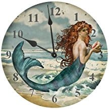 mermaid-ocean-wall-clock-15 Coastal Wall Clocks & Beach Wall Clocks
