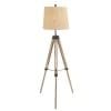 The Elegant Wood Metal Tripod Floor Lamp