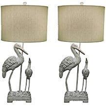 Coastal-Crane-Birds-Beach-Lamps Best Beach Table Lamps