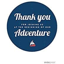 thank-you-boat-stickers Nautical Wedding Favors
