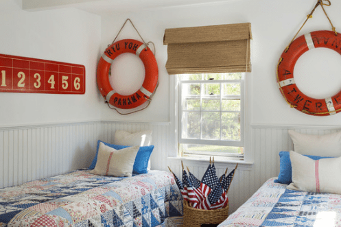 Cape-Cod-Bedroom-Renovation-by-Kelly-McGuill-Home Over 100 Beautiful Beach Themed Bedroom Ideas