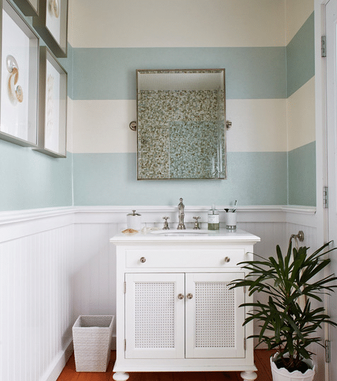 Dynamic-Stripe-by-Jules-Duffy-Designs 101 Beach Themed Bathroom Ideas