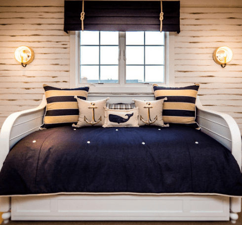 Nautical-Bedroom-2-by-Lawrence-Mayer-Interior-Design 101 Beach Themed Bedroom Ideas