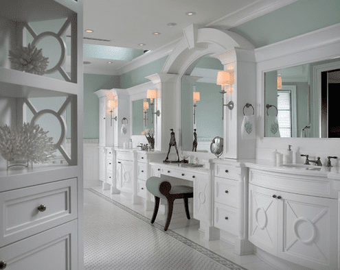 Sophisticated-Key-West-Style-by-Pinto-Designs-and-Associates 101 Beach Themed Bathroom Ideas