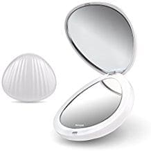 compact-makeup-shell-mirror Seashell Mirrors and Capiz Mirrors