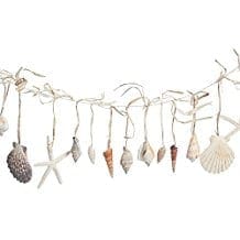 Seashell-Raffia-garland-with-Starfish-4.5ft Seashell Garlands & Starfish Garlands