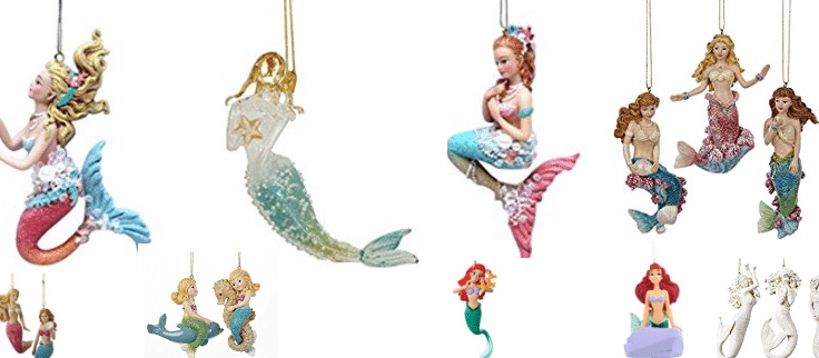 mermaid christmas ornaments