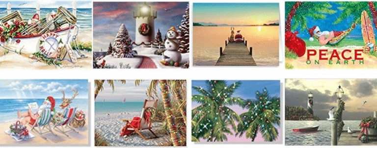 Beach Christmas Cards & Nautical Christmas Cards