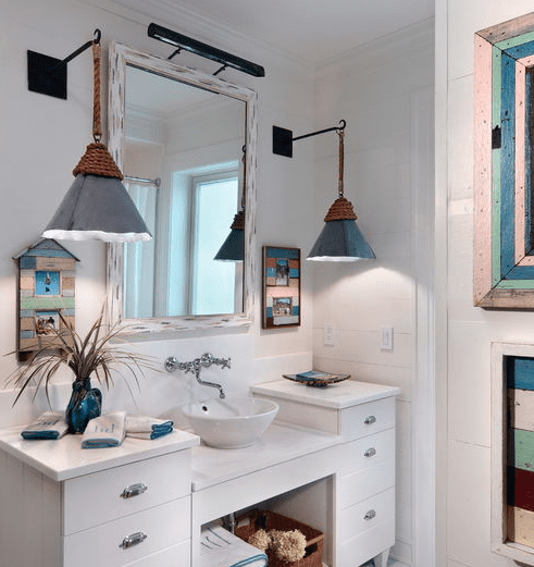 Coastal Style Bathroom Vanity Lighting, Coastal Style Bathroom Light Fixtures