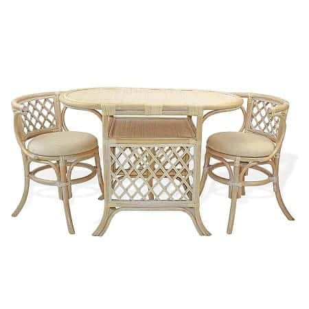 borneo-compact-white-wicker-top-table-set White Wicker Furniture & White Rattan Furniture