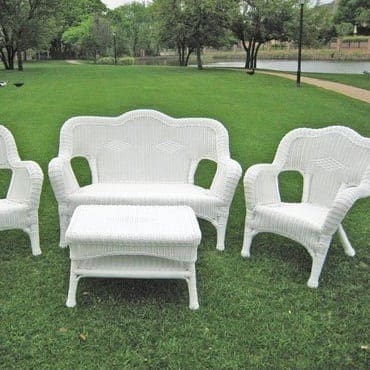 white-maui-outdoor-wicker-seating-group White Wicker Furniture & White Rattan Furniture
