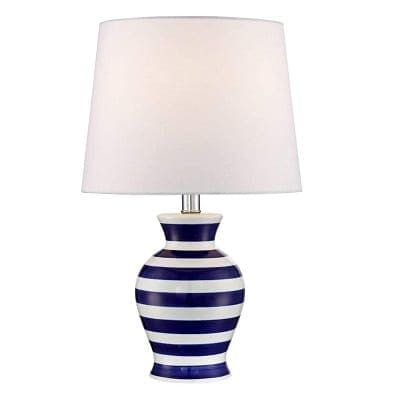 camden-blue-and-white-stripe-ceramic-lamp Nautical Themed Lamps