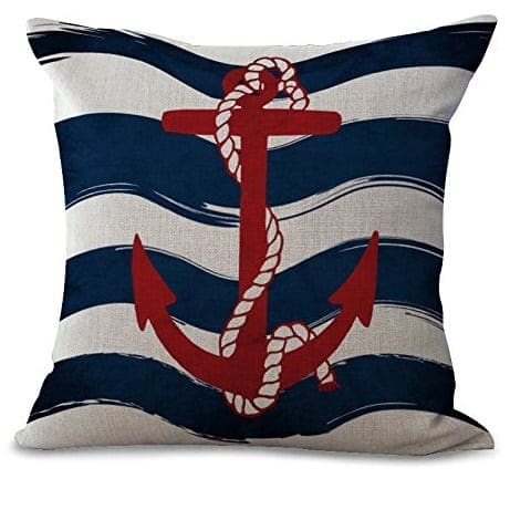 anchor-stripe-blue-throw-pillow-rope Nautical Pillows & Nautical Pillow Covers